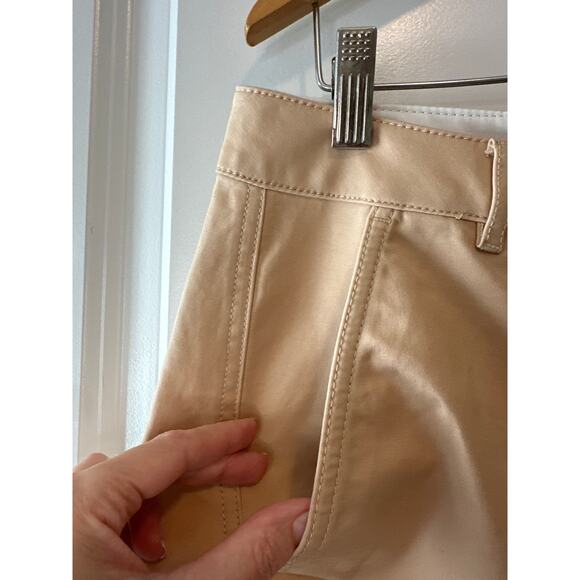 Anthropologie NWT Maeve Khaki Cropped Chino Pants Sz 6 High Rise Casual Neutral - Picture 7 of 8